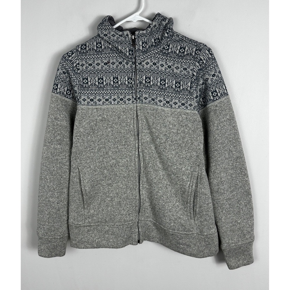 Patagonia Icelandic Better Sweater Full‎ Zip Hoodie Womens Sz Medium Grey Fleece